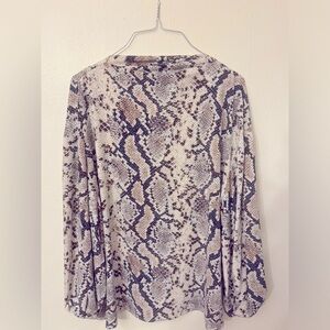 Alfani animal print long sleeve